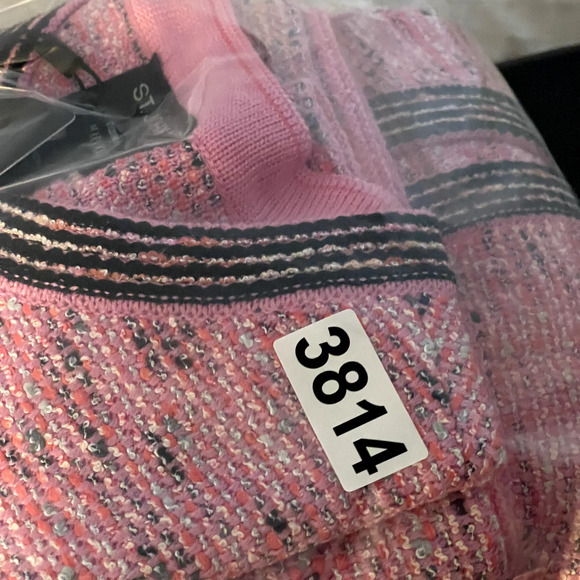 St.John For Mary Kay Long Tweed Jacket Womens 2 Pink Wool Old Money Classic NWT - Picture 16 of 16